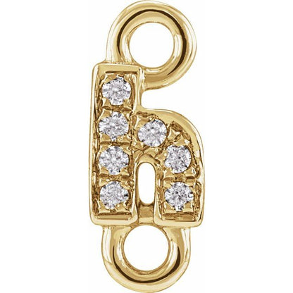 Petite Pavé® .02 CTW Natural Diamond Initial Link