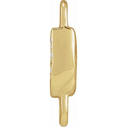 Petite Pavé® .02 CTW Natural Diamond Initial Link