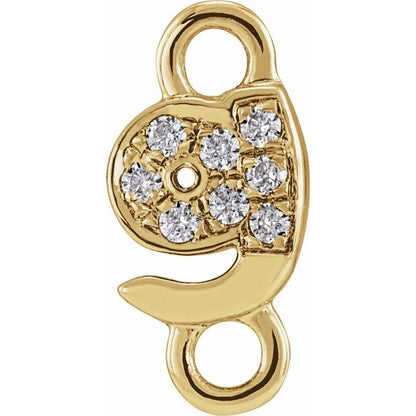 Petite Pavé® .02 CTW Natural Diamond Initial Link