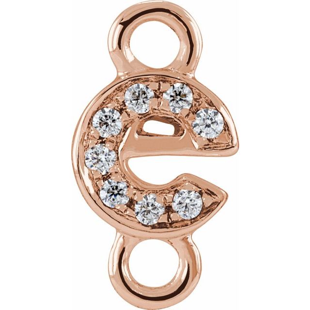 Petite Pavé® .02 CTW Natural Diamond Initial Link
