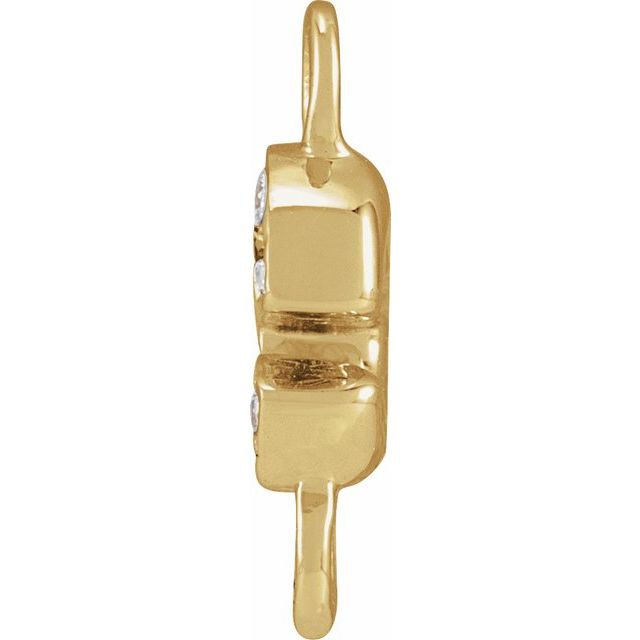 Petite Pavé® .02 CTW Natural Diamond Initial Link