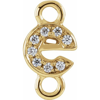 Petite Pavé® .02 CTW Natural Diamond Initial Link