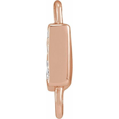 Petite Pavé® .025 CTW Natural Diamond Initial Link