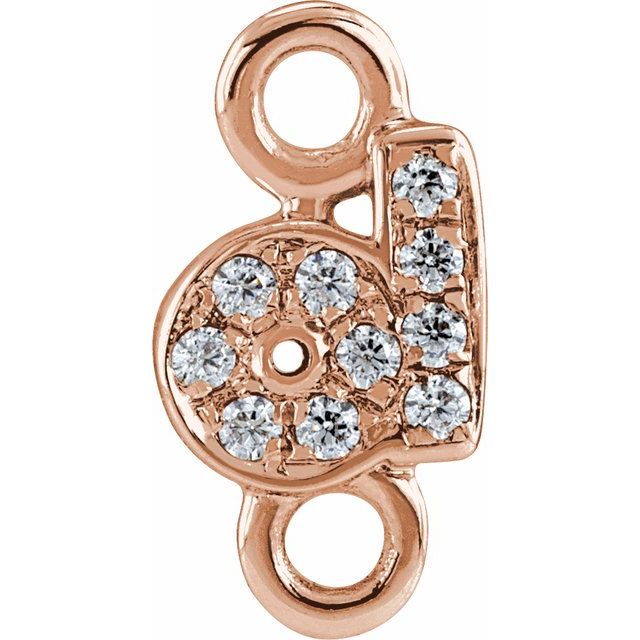 Petite Pavé® .025 CTW Natural Diamond Initial Link