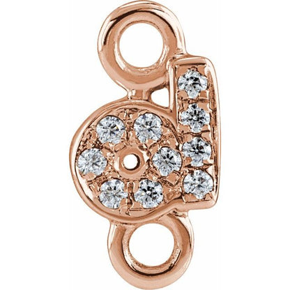 Petite Pavé® .025 CTW Natural Diamond Initial Link