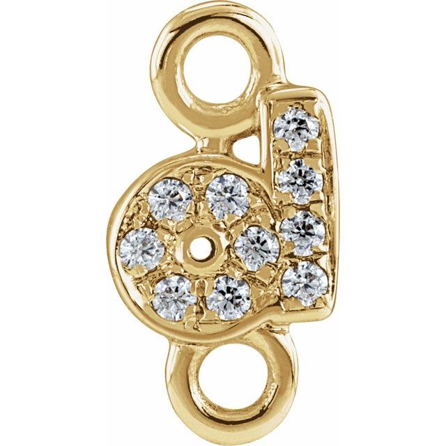 Petite Pavé® .025 CTW Natural Diamond Initial Link
