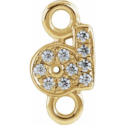 Petite Pavé® .025 CTW Natural Diamond Initial Link