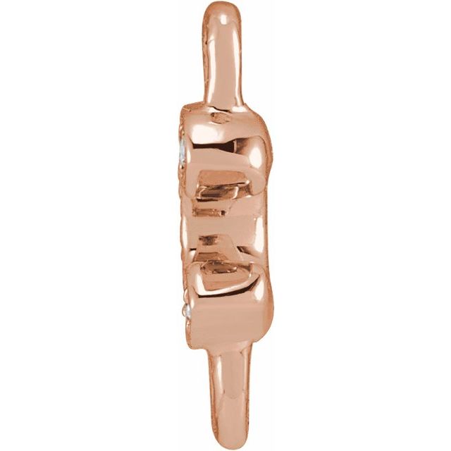 Petite Pavé® .02 CTW Natural Diamond Initial Link