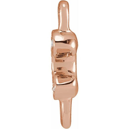 Petite Pavé® .02 CTW Natural Diamond Initial Link