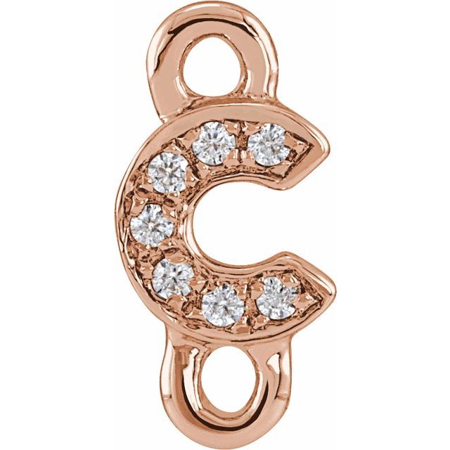 Petite Pavé® .02 CTW Natural Diamond Initial Link