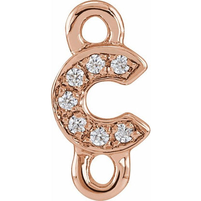 Petite Pavé® .02 CTW Natural Diamond Initial Link