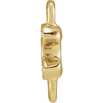 Petite Pavé® .02 CTW Natural Diamond Initial Link