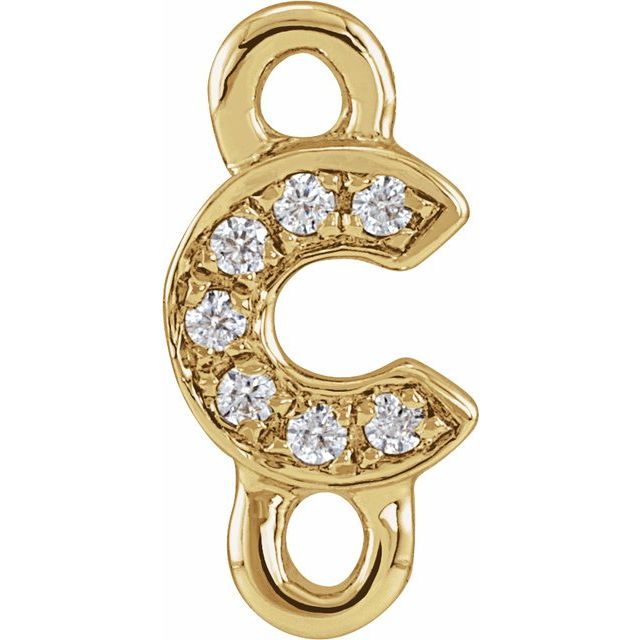 Petite Pavé® .02 CTW Natural Diamond Initial Link