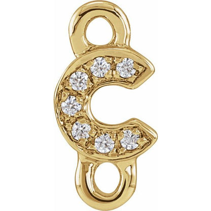Petite Pavé® .02 CTW Natural Diamond Initial Link