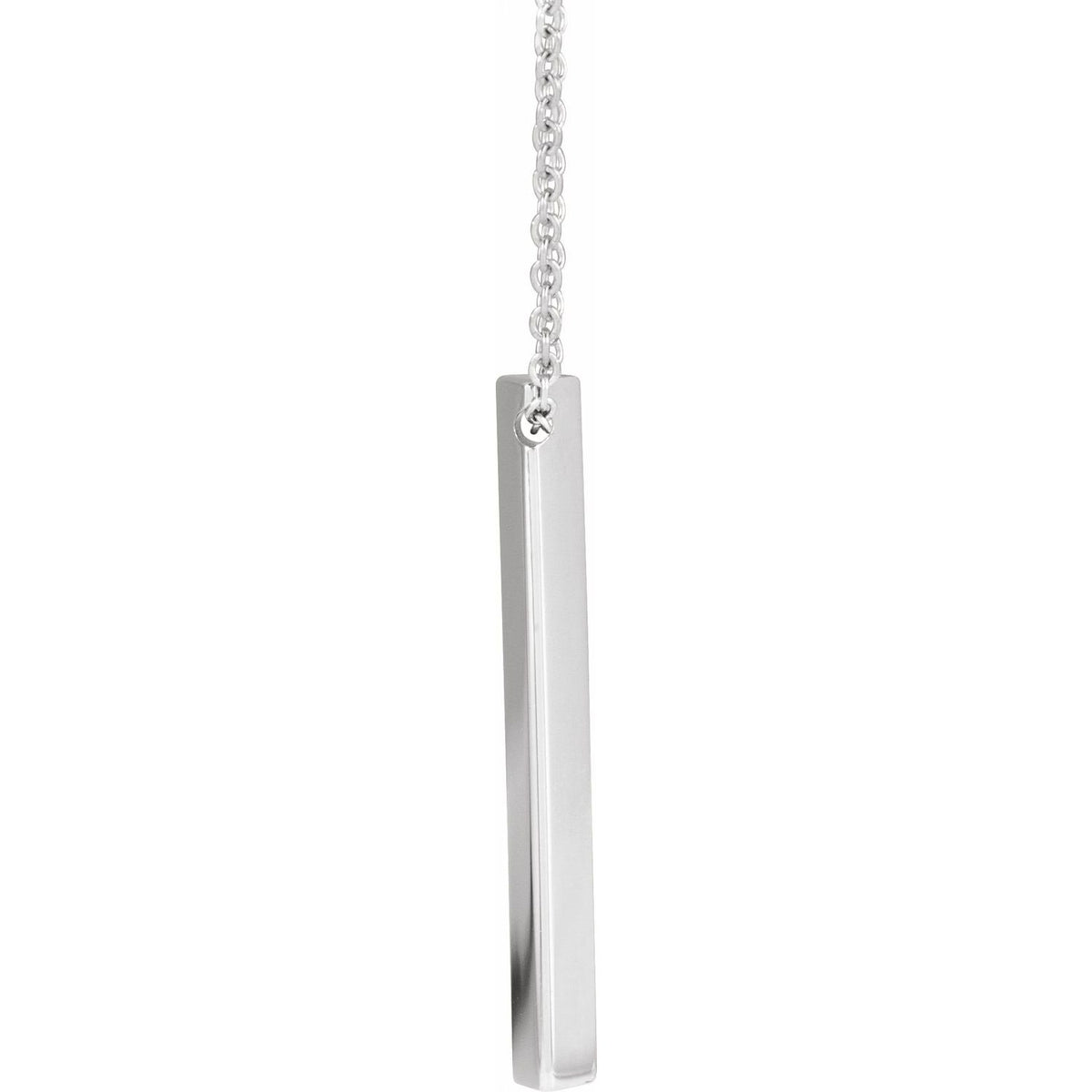 Engravable Three-Sided Bar 16-18" Necklace