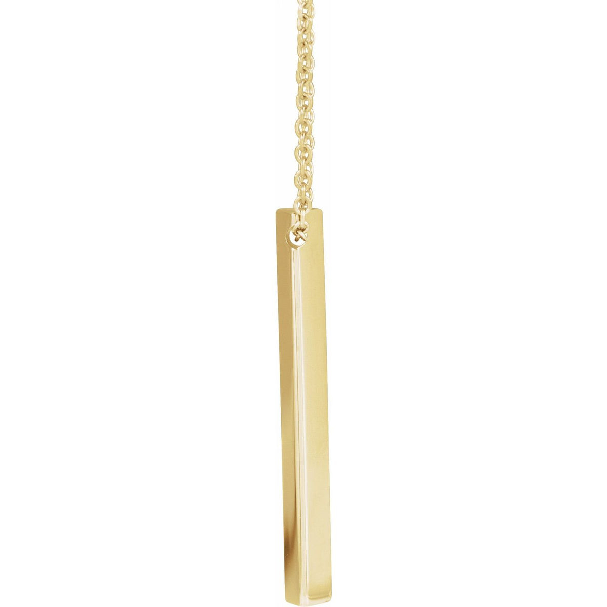 Engravable Three-Sided Bar 16-18" Necklace