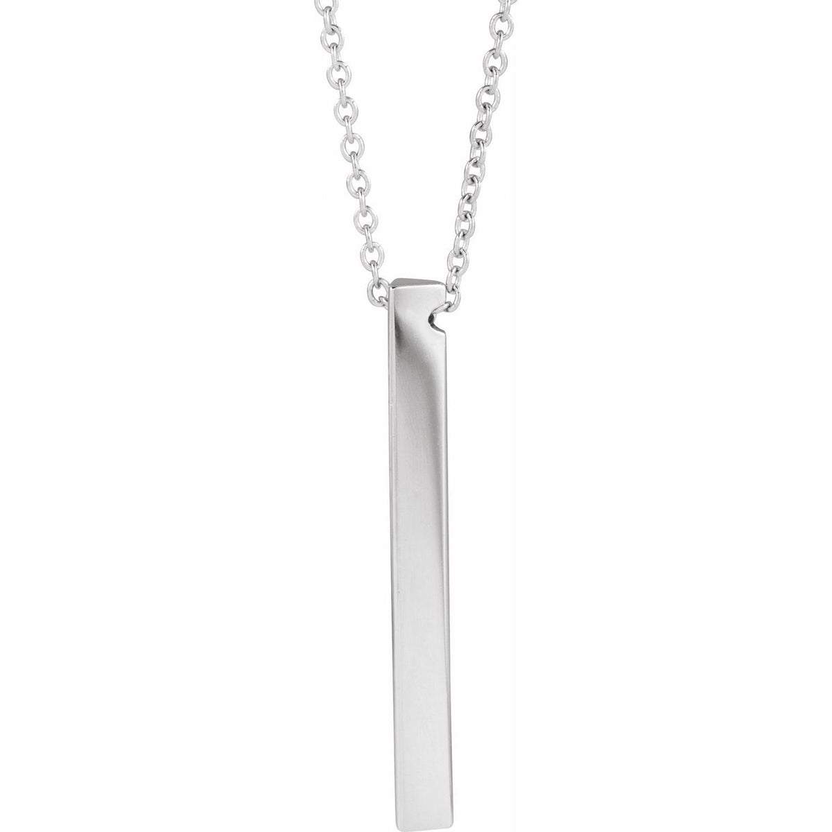 Engravable Three-Sided Bar 16-18" Necklace