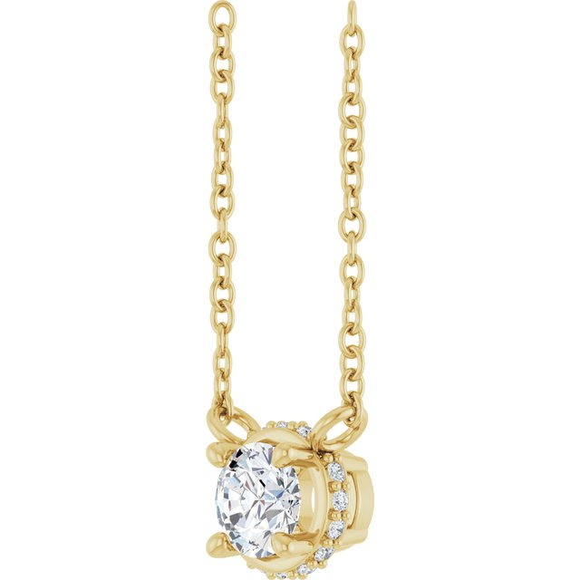 1/4 CTW Natural Diamond Hidden Halo 18" Necklace
