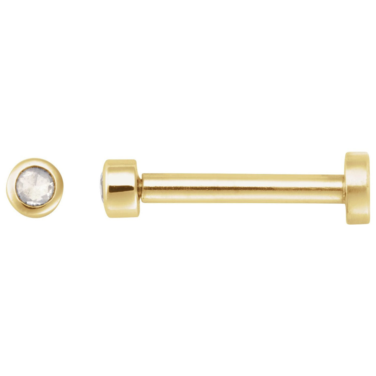 .01 CT Rose-Cut Natural Diamond Stud Earring