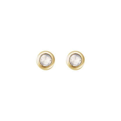 .01 CT Rose-Cut Natural Diamond Stud Earring