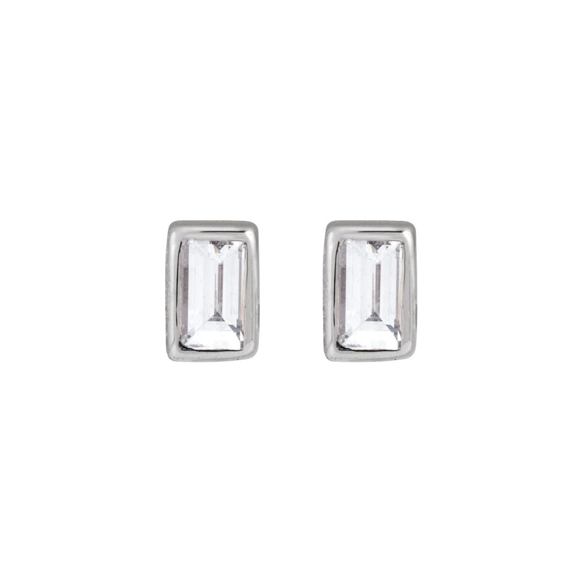14K White Gold .03 CT Lab-Grown Diamond Stud Earring