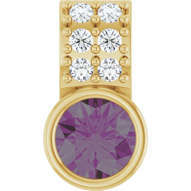 Natural Alexandrite & .04 CTW Natural Diamond Pendant