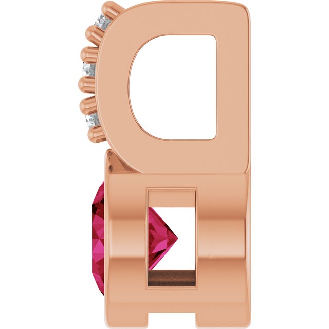 Natural Ruby & .04 CTW Natural Diamond Pendant