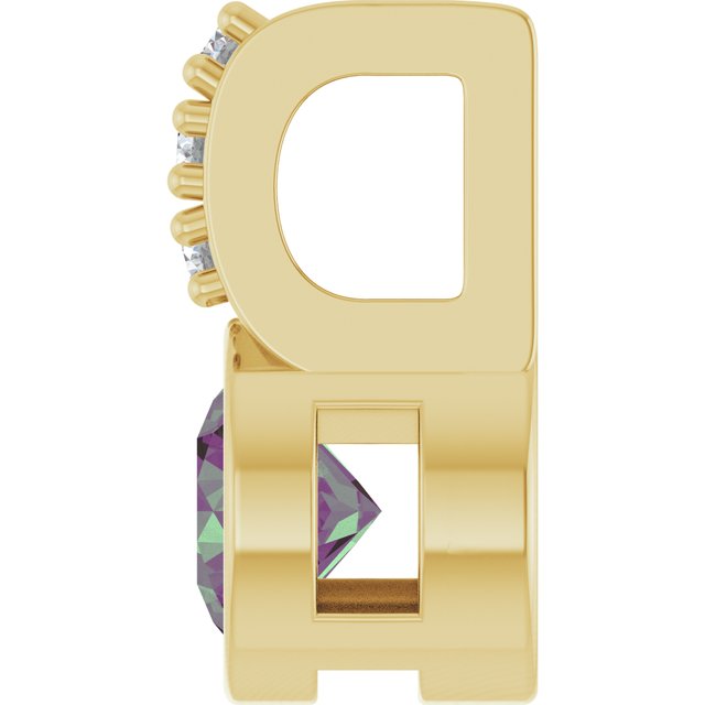 Natural Alexandrite & .04 CTW Natural Diamond Pendant