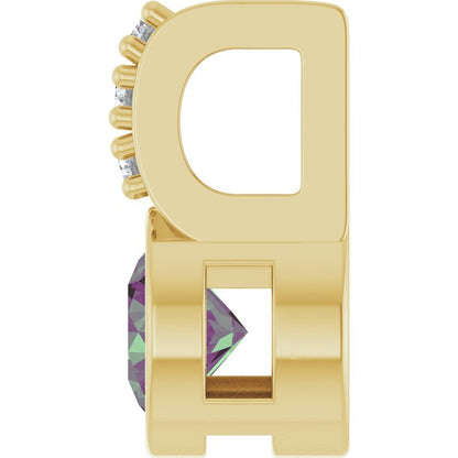 Natural Alexandrite & .04 CTW Natural Diamond Pendant