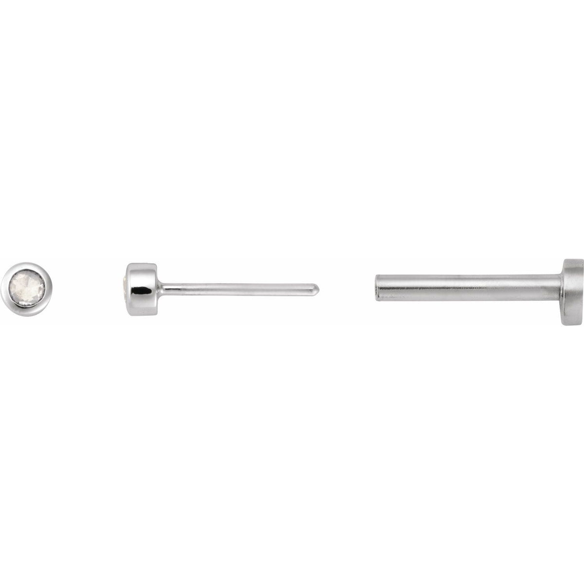 .01 CT Rose-Cut Natural Diamond Stud Earring