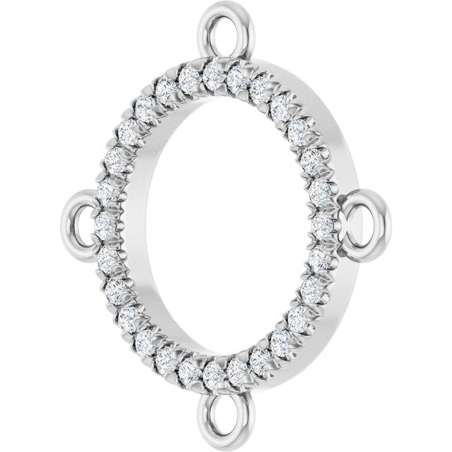 1/10 CTW Natural Diamond Link, 15.7 mm x 15.7 mm