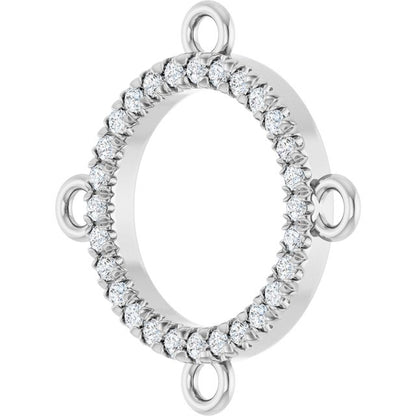 1/10 CTW Natural Diamond Link, 15.7 mm x 15.7 mm