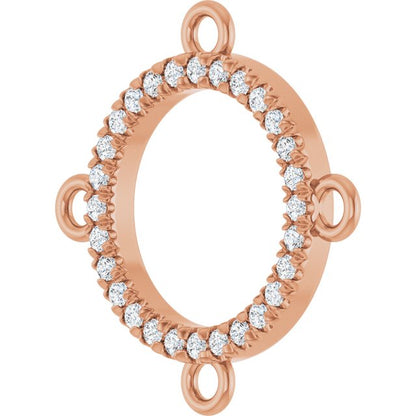 1/10 CTW Lab-Grown Diamond Link, 15.7 mm x 15.7 mm