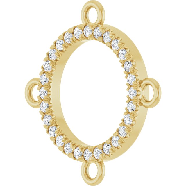 1/10 CTW Natural Diamond Link, 15.7 mm x 15.7 mm