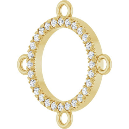 1/10 CTW Natural Diamond Link, 15.7 mm x 15.7 mm