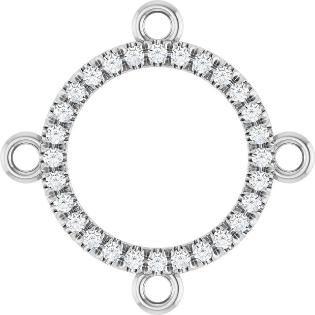 1/10 CTW Lab-Grown Diamond Link, 15.7 mm x 15.7 mm