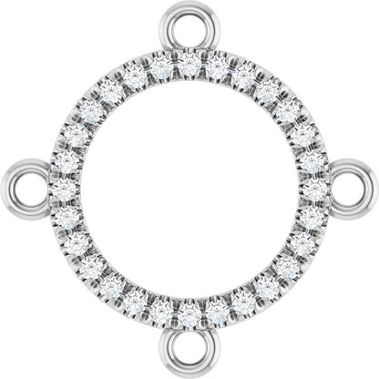 1/10 CTW Lab-Grown Diamond Link, 15.7 mm x 15.7 mm