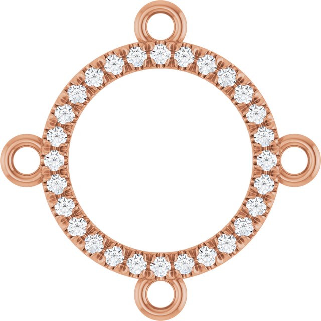 1/10 CTW Natural Diamond Link, 15.7 mm x 15.7 mm
