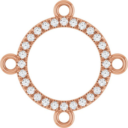 1/10 CTW Natural Diamond Link, 15.7 mm x 15.7 mm
