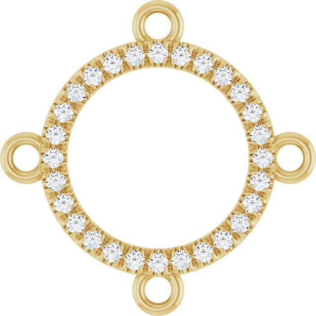 1/10 CTW Lab-Grown Diamond Link, 15.7 mm x 15.7 mm