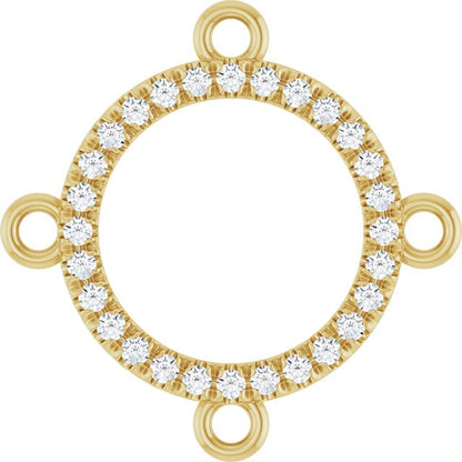 1/10 CTW Lab-Grown Diamond Link, 15.7 mm x 15.7 mm