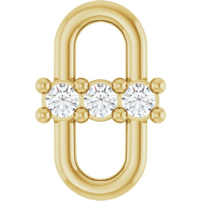 .04 CT Lab-Grown Diamond Link, 5.9 mm x 9 mm