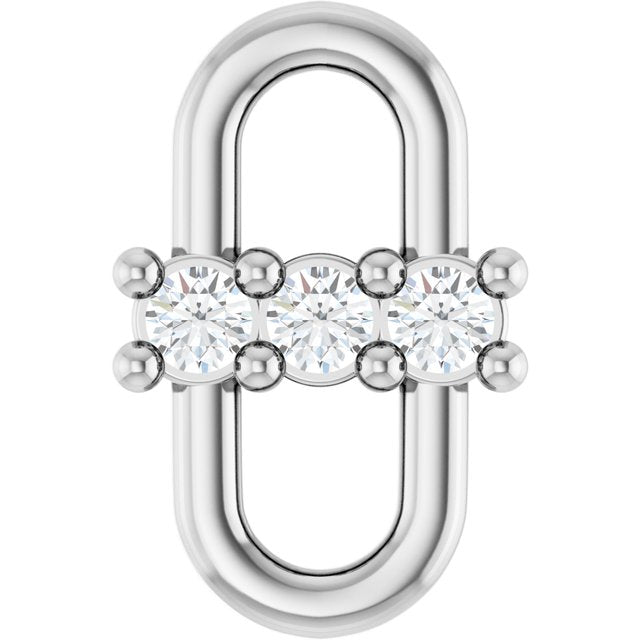 .04 CT Lab-Grown Diamond Link, 5.9 mm x 9 mm
