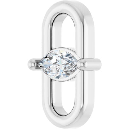 .08 CT Natural Diamond Link, 5.6 mm x 9 mm