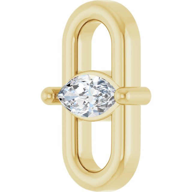 .08 CT Natural Diamond Link, 5.6 mm x 9 mm