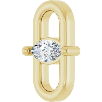 .08 CT Natural Diamond Link, 5.6 mm x 9 mm