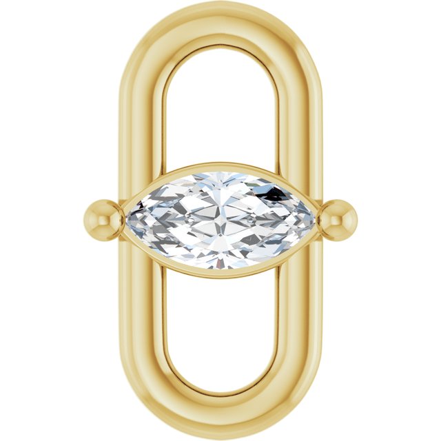 .08 CT Natural Diamond Link, 5.6 mm x 9 mm