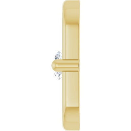 .08 CT Natural Diamond Link, 5.6 mm x 9 mm