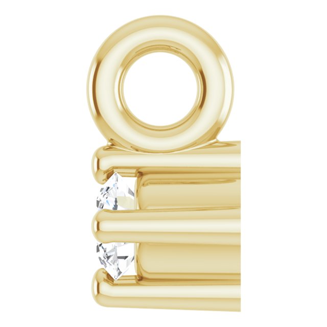 .015 CT Natural Diamond Dangle, 2.3 mm x 4 mm