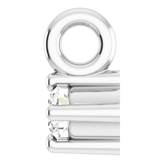 .015 CT Natural Diamond Dangle, 2.3 mm x 4 mm
